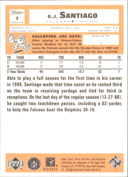 A7636- 1999 Upper Deck Retro FB #s 1-165 +Inserts -You Pick- 15+ FREE US SHIP - Picture 13 of 330