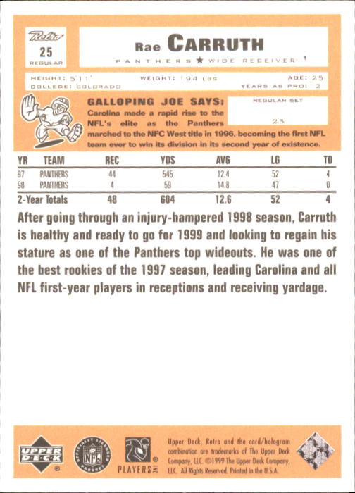 A7636- 1999 Upper Deck Retro FB #s 1-165 +Inserts -You Pick- 15+ FREE US SHIP - Picture 33 of 330
