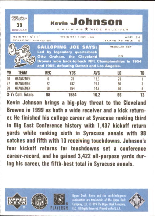 A7636- 1999 Upper Deck Retro FB #s 1-165 +Inserts -You Pick- 15+ FREE US SHIP - Picture 265 of 330