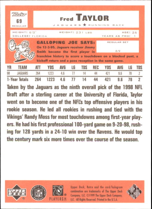 A7636- 1999 Upper Deck Retro FB #s 1-165 +Inserts -You Pick- 15+ FREE US SHIP - Picture 51 of 330