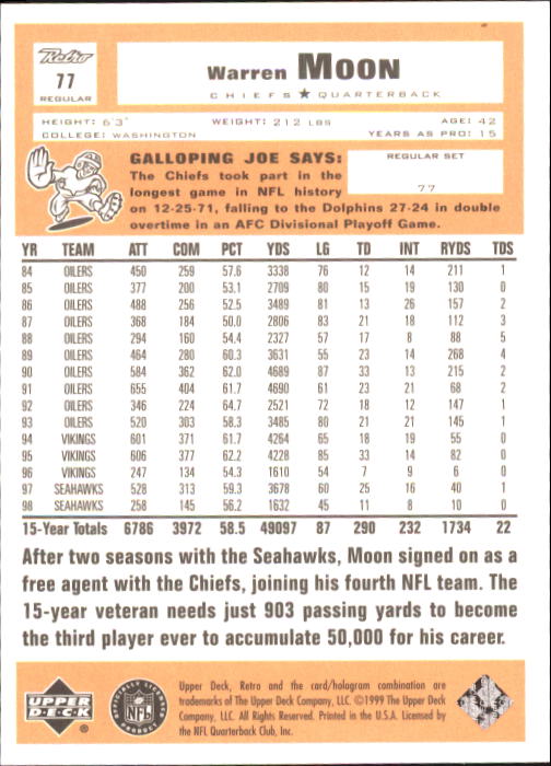 A7636- 1999 Upper Deck Retro FB #s 1-165 +Inserts -You Pick- 15+ FREE US SHIP - Picture 235 of 330