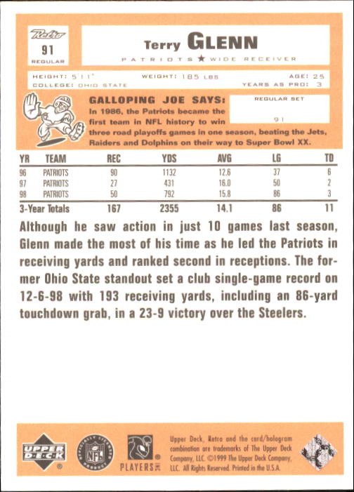 A7636- 1999 Upper Deck Retro FB #s 1-165 +Inserts -You Pick- 15+ FREE US SHIP - Picture 173 of 330
