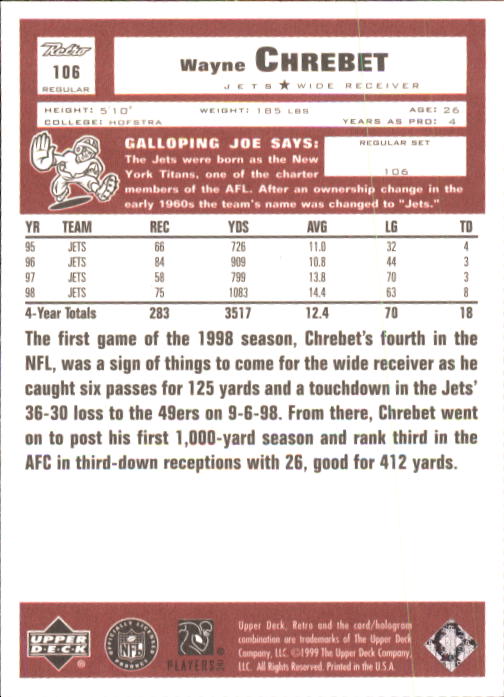 A7636- 1999 Upper Deck Retro FB #s 1-165 +Inserts -You Pick- 15+ FREE US SHIP - Picture 77 of 330