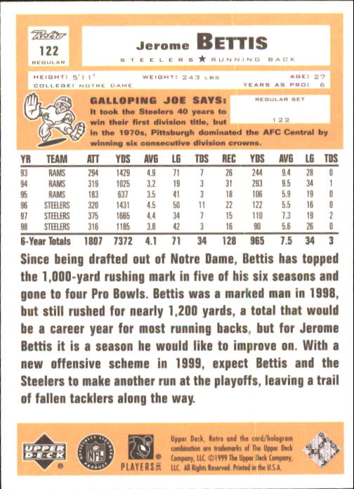 A7636- 1999 Upper Deck Retro FB #s 1-165 +Inserts -You Pick- 15+ FREE US SHIP - Picture 251 of 330