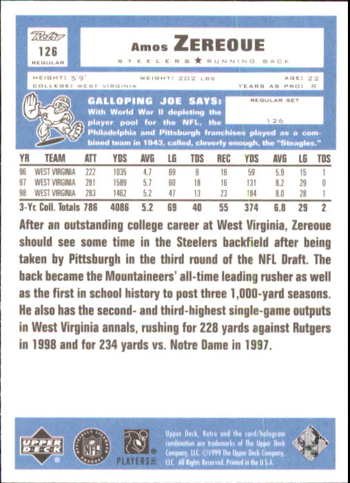 A7636- 1999 Upper Deck Retro FB #s 1-165 +Inserts -You Pick- 15+ FREE US SHIP - Picture 255 of 330