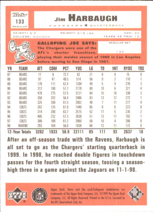 A7636- 1999 Upper Deck Retro FB #s 1-165 +Inserts -You Pick- 15+ FREE US SHIP - Picture 187 of 330