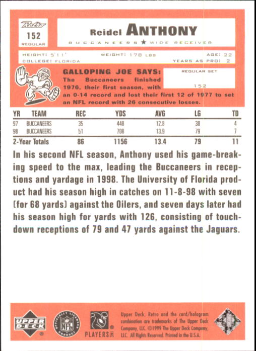A7636- 1999 Upper Deck Retro FB #s 1-165 +Inserts -You Pick- 15+ FREE US SHIP - Picture 107 of 330