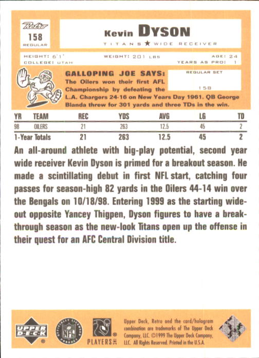 A7636- 1999 Upper Deck Retro FB #s 1-165 +Inserts -You Pick- 15+ FREE US SHIP - Picture 113 of 330
