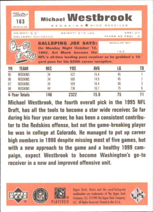 A7636- 1999 Upper Deck Retro FB #s 1-165 +Inserts -You Pick- 15+ FREE US SHIP - Picture 117 of 330