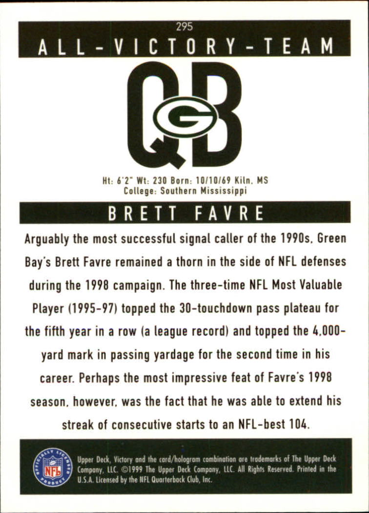 Brett Favre cards (1991-2001) Packers - You Choose - Picture 267 of 372