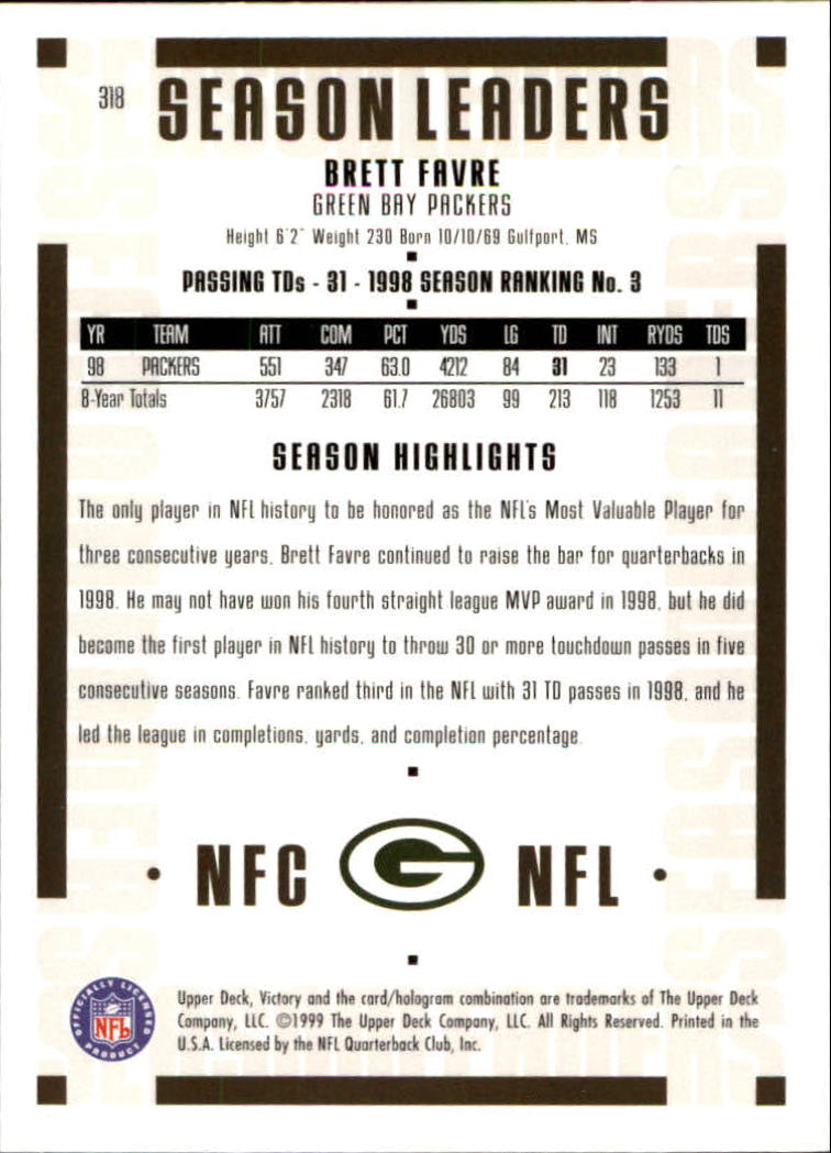 Brett Favre cards (1991-2001) Packers - You Choose - Picture 269 of 372