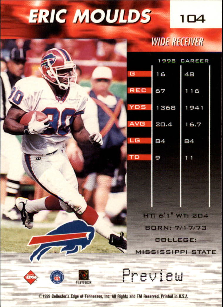 A7941- 1999 Collector's Edge Fury FB Assort Inserts -You Pick- 15+ FREE US SHIP - Picture 17 of 409