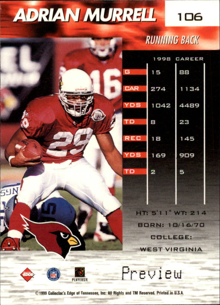 A7941- 1999 Collector's Edge Fury FB Assort Inserts -You Pick- 15+ FREE US SHIP - Picture 21 of 409