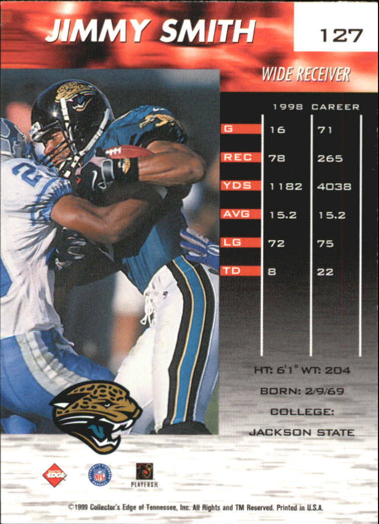 1999 Collector's Edge Millennium Collection Fury #127 Jimmy Smith back image