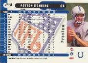 1999 Collector's Edge Supreme Previews #PM Peyton Manning back image