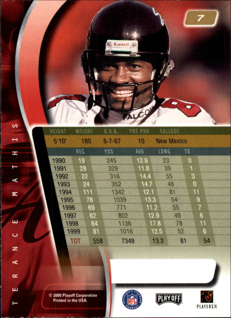 2000 Absolute #7 Terance Mathis back image