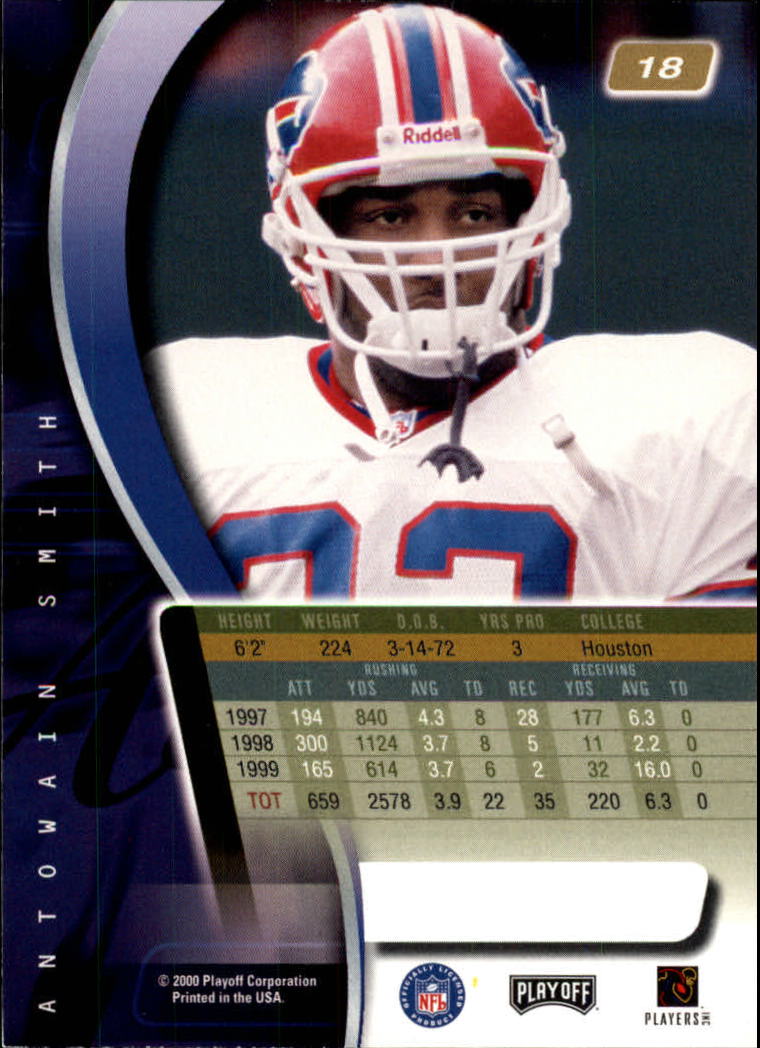 2000 Absolute #18 Antowain Smith back image