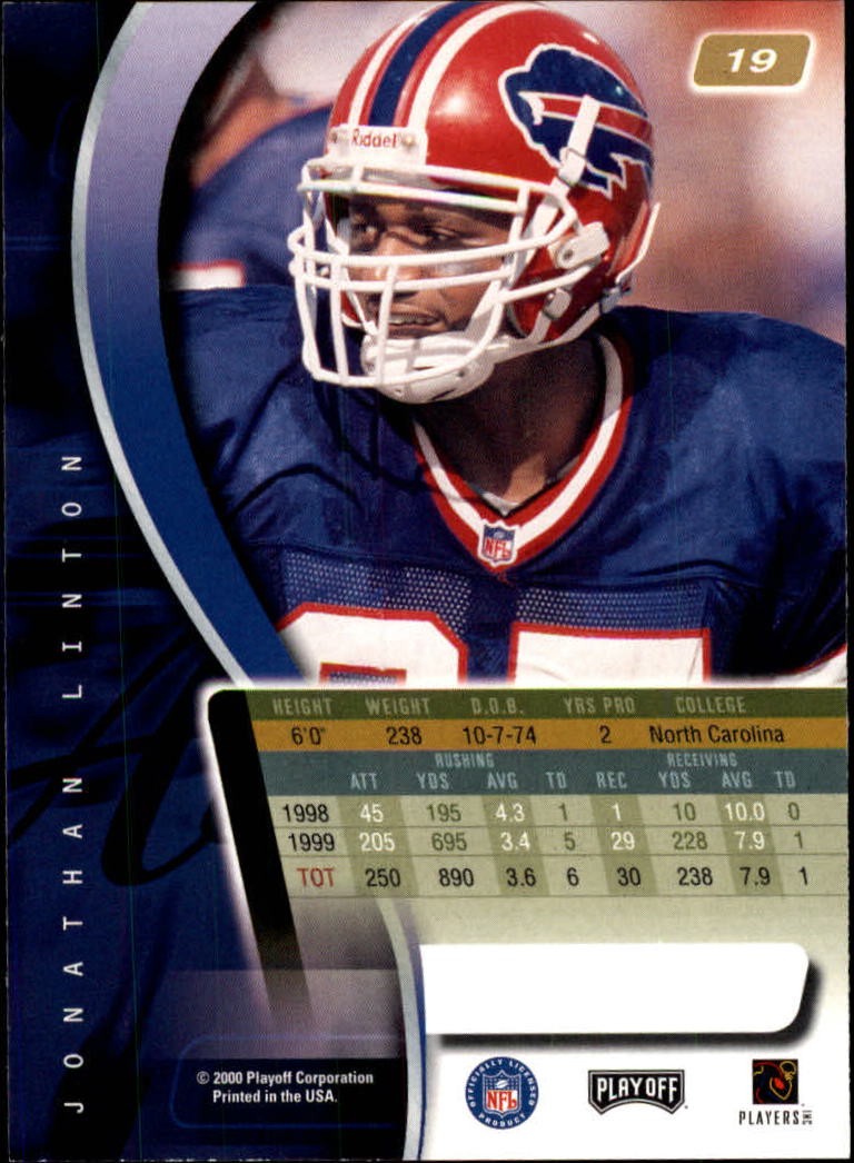 2000 Absolute #19 Jonathan Linton back image