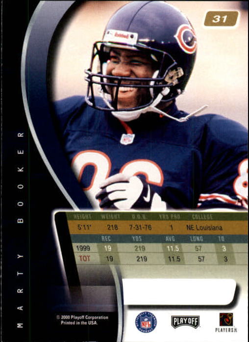 2000 Absolute #31 Marty Booker back image