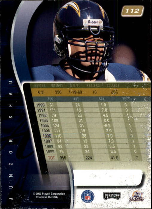 2000 Absolute #112 Junior Seau back image