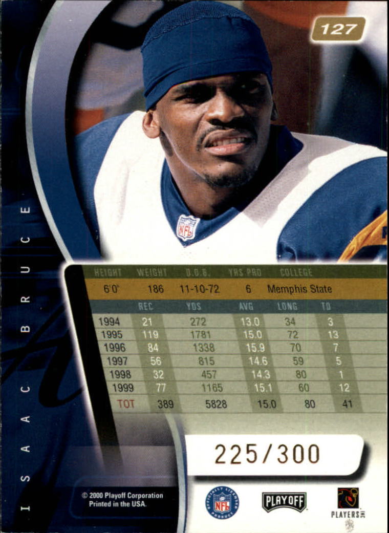 2000 Absolute Coaches Honors #127 Isaac Bruce back image