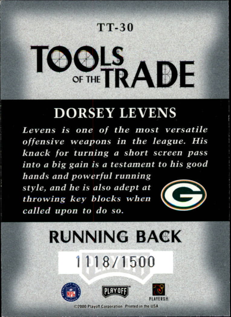 2000 Absolute Tools of the Trade #TT30 Dorsey Levens back image