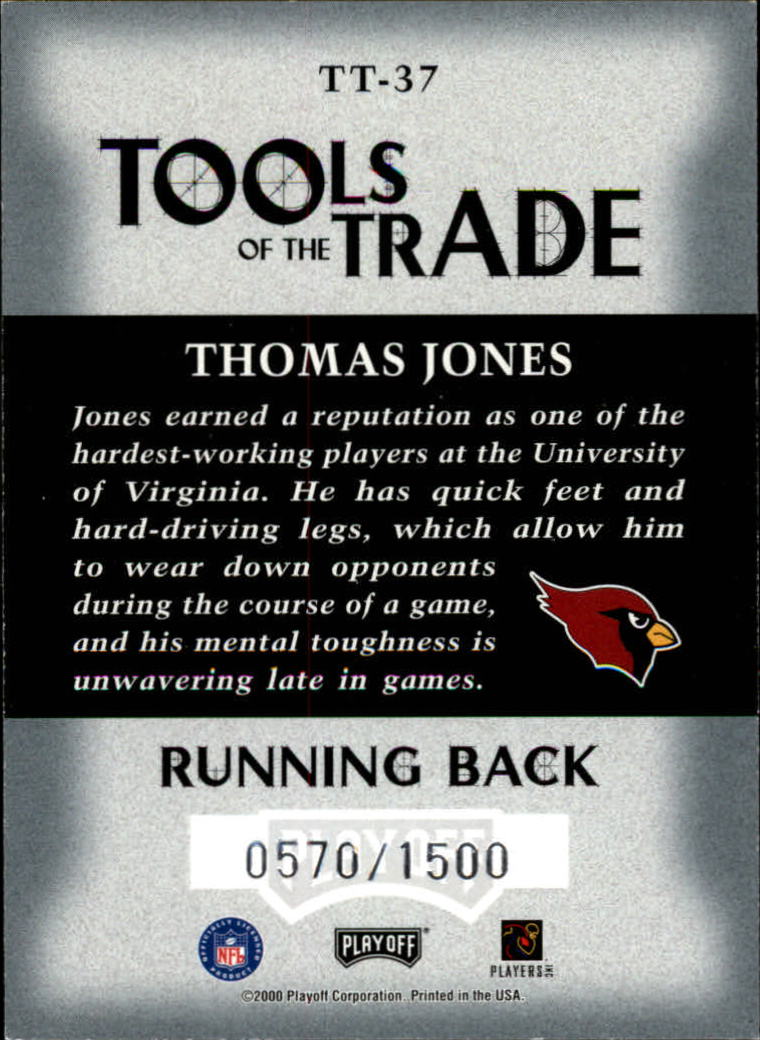 2000 Absolute Tools of the Trade #TT37 Thomas Jones back image
