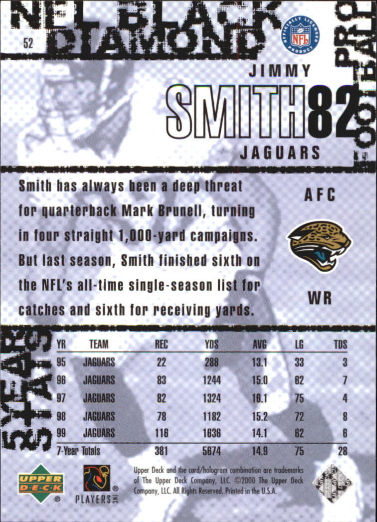 2000 Black Diamond #52 Jimmy Smith back image