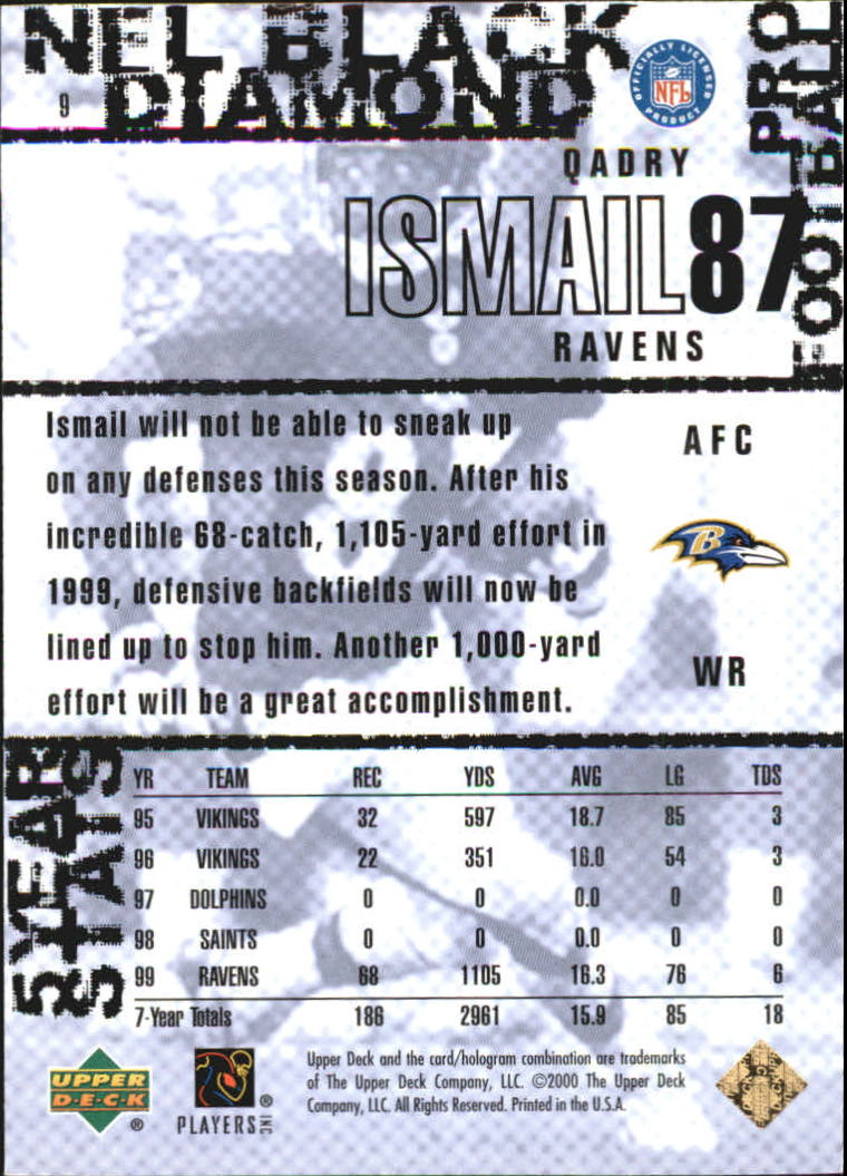 2000 Black Diamond (Upper Deck) Football "Gold" Parallel Cards - Picture 9 of 33