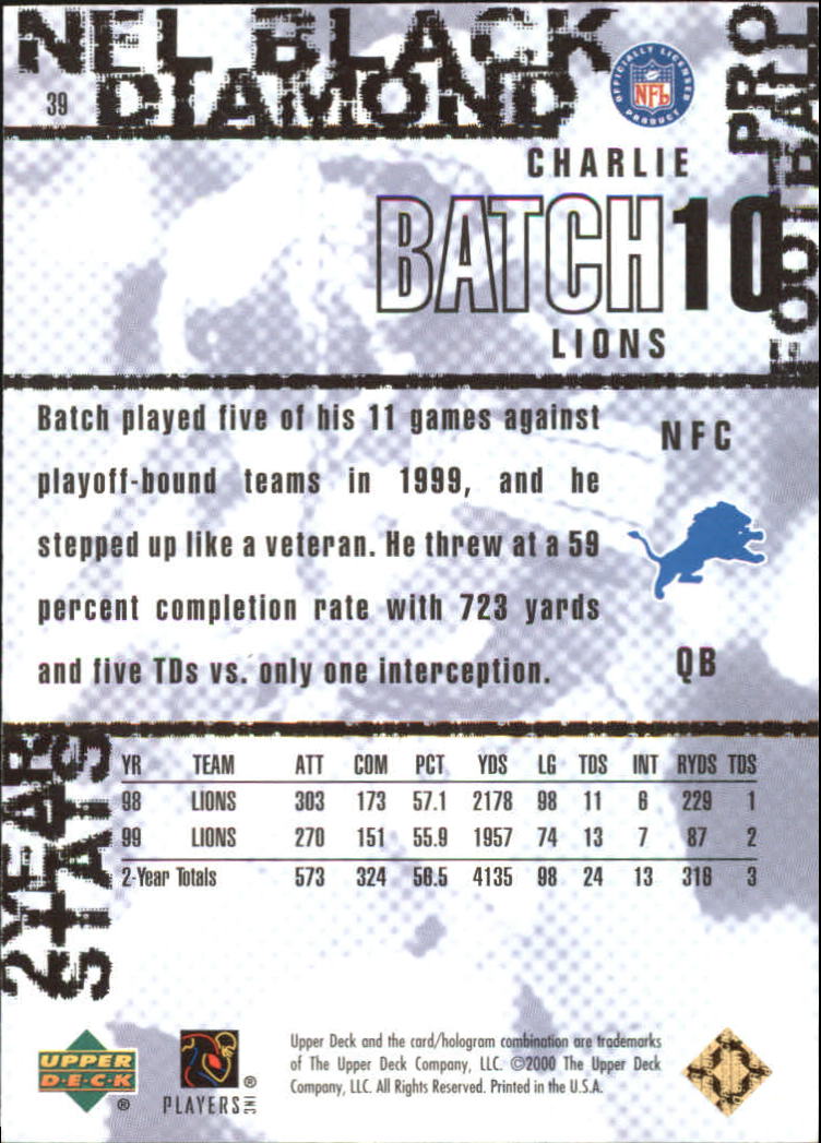 2000 Black Diamond (Upper Deck) Football "Gold" Parallel Cards - Picture 17 of 33