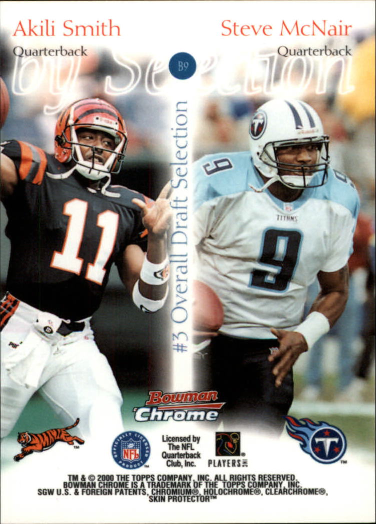 2000 Bowman Chrome By Selection #B9 S.McNair/A.Smith back image