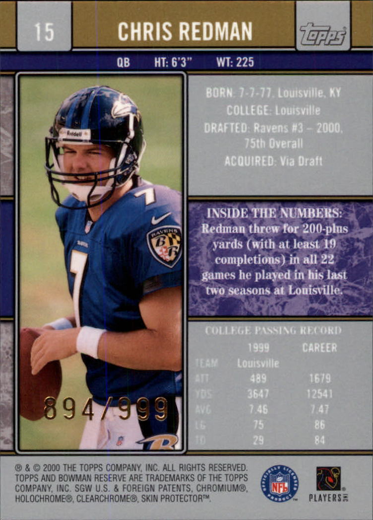 B2670- 2000 Bowman Reserve FB Cards 1-125 +Inserts -You Pick- 15+ FREE US SHIP - Picture 11 of 231
