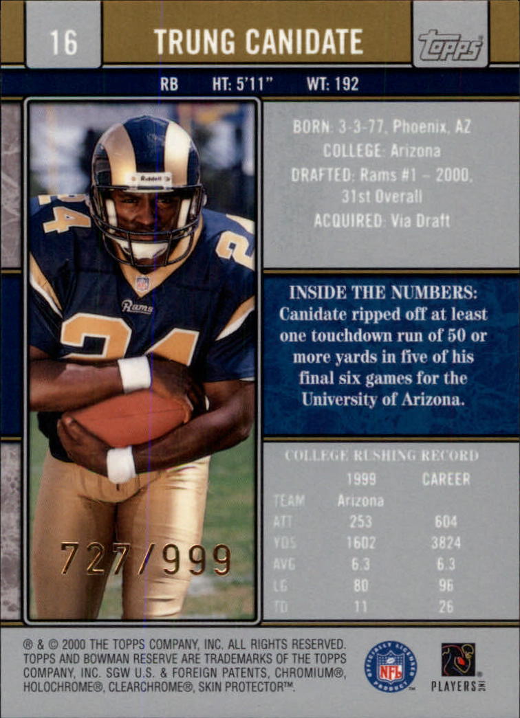 B2670- 2000 Bowman Reserve FB Cards 1-125 +Inserts -You Pick- 15+ FREE US SHIP - Picture 13 of 231