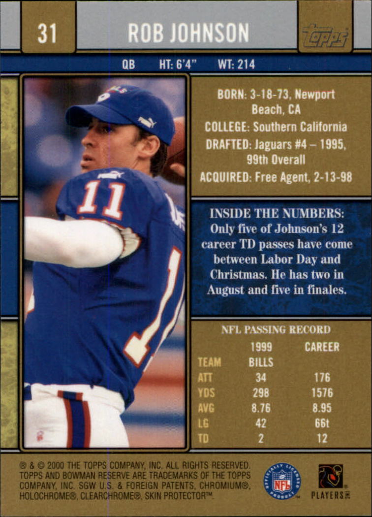 B2670- 2000 Bowman Reserve FB Cards 1-125 +Inserts -You Pick- 15+ FREE US SHIP - Picture 37 of 231