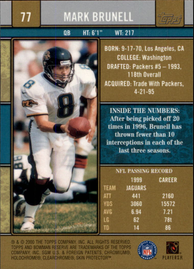 B2670- 2000 Bowman Reserve FB Cards 1-125 +Inserts -You Pick- 15+ FREE US SHIP - Picture 125 of 231