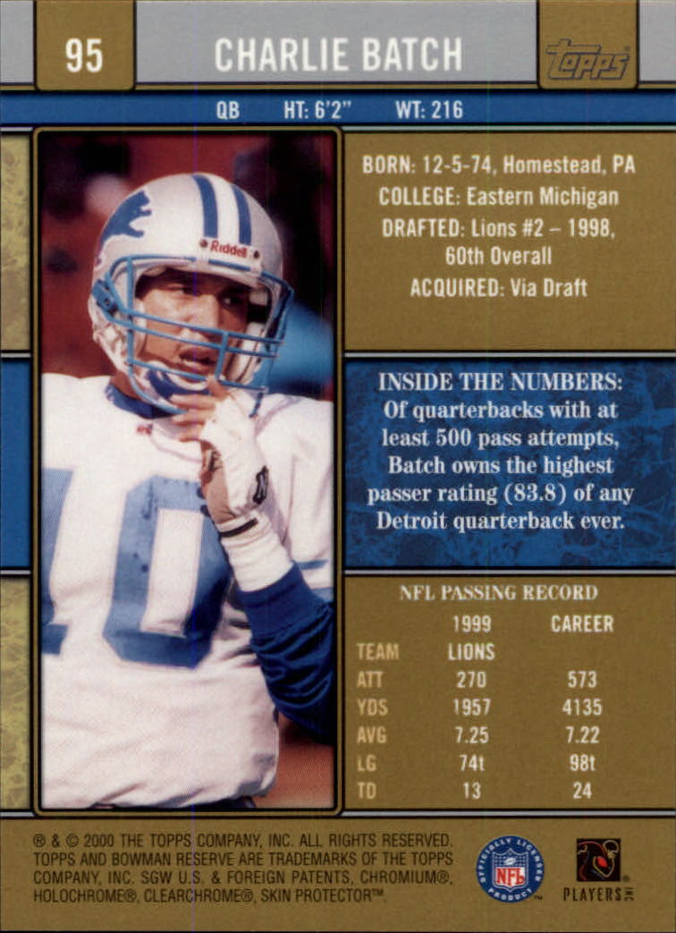B2670- 2000 Bowman Reserve FB Cards 1-125 +Inserts -You Pick- 15+ FREE US SHIP - Picture 159 of 231