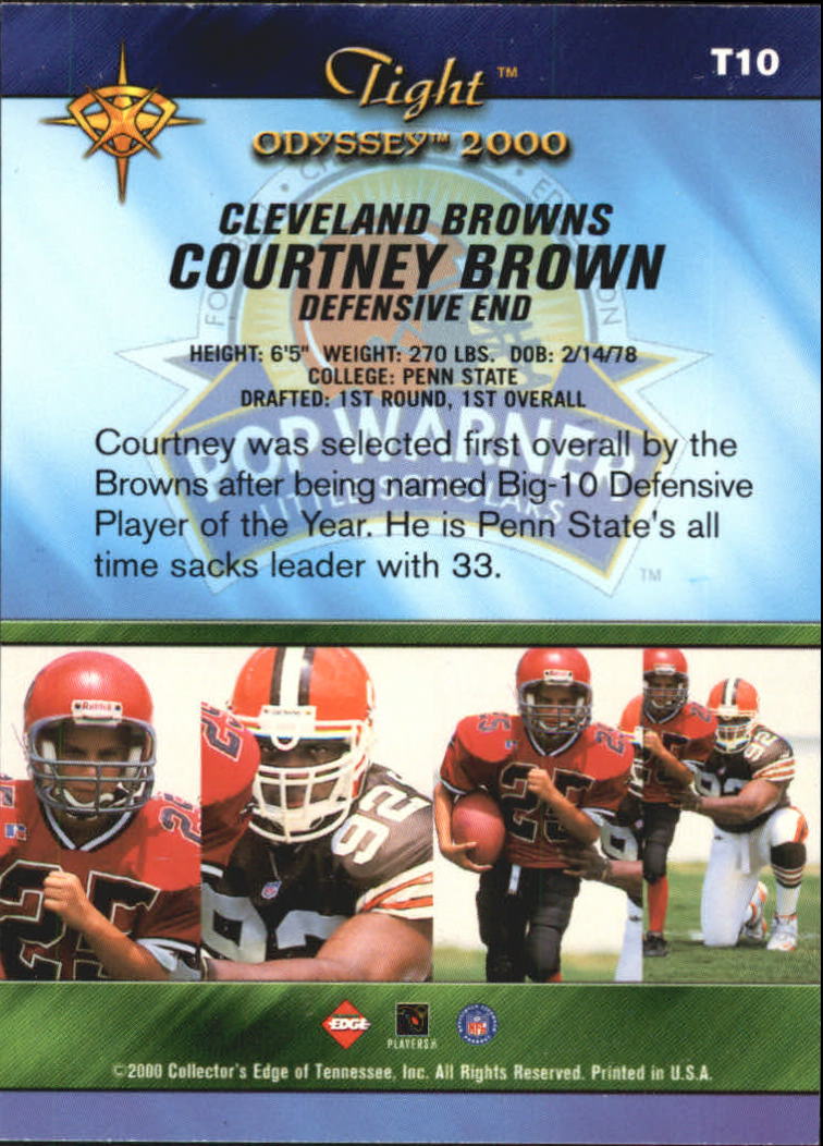 2000 Collector's Edge Odyssey Tight #T10 Courtney Brown back image