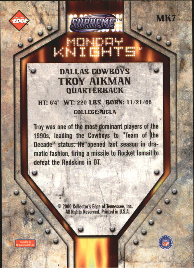 2000 Collector's Edge Supreme Football Cards - Picture 39 of 46