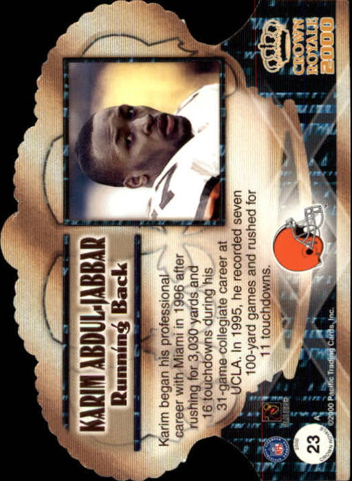 2000 Crown Royale (Pacific) Football "Main Set" Cards - Picture 17 of 111