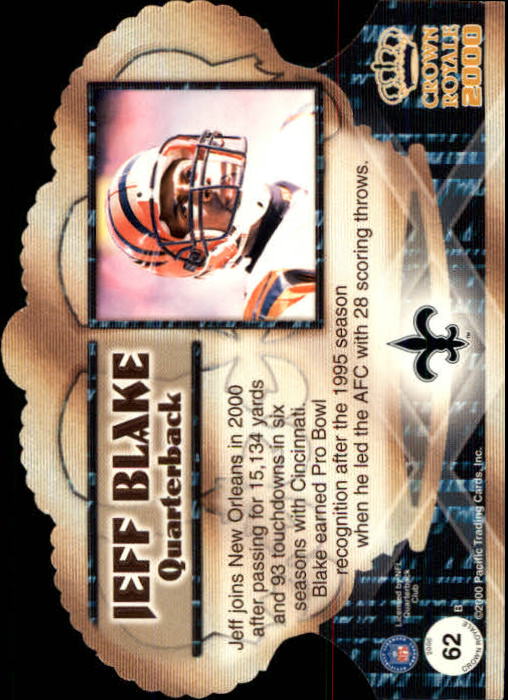 2000 Crown Royale (Pacific) Football "Main Set" Cards - Picture 51 of 111
