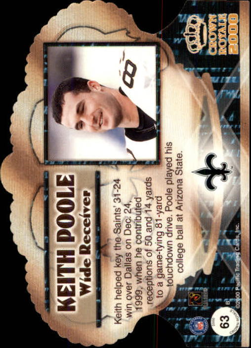 2000 Crown Royale (Pacific) Football "Main Set" Cards - Picture 53 of 111