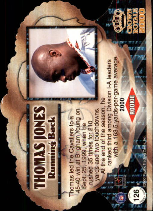 2000 Crown Royale Draft Picks 499 #126 Thomas Jones back image