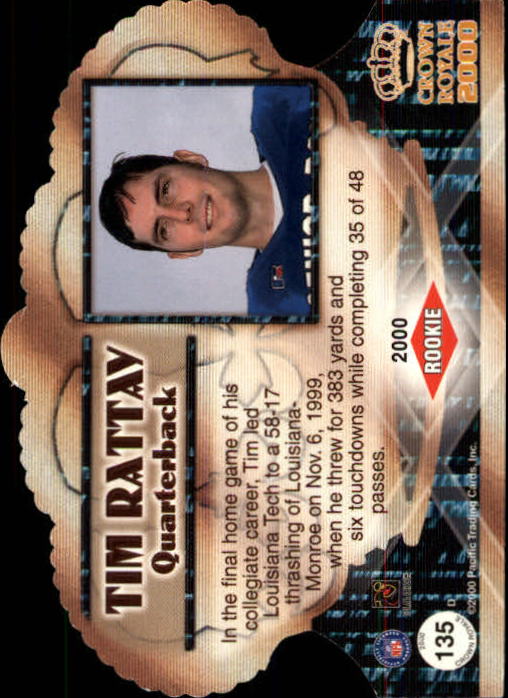 2000 Crown Royale Draft Picks 499 #135 Tim Rattay back image