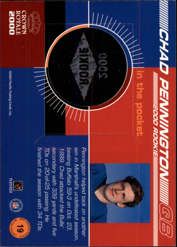 2000 Crown Royale (Pacific) Football "Insert and Parallel" Cards - Picture 15 of 51