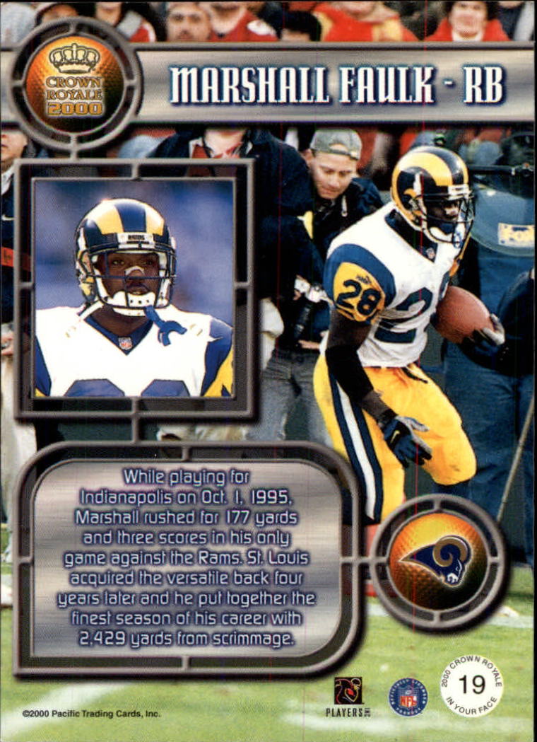 2000 Crown Royale (Pacific) Football "Insert and Parallel" Cards - Picture 35 of 51