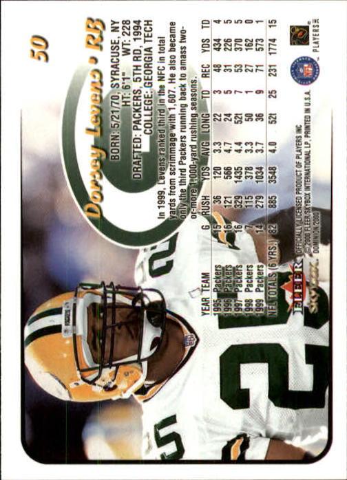 2000 SkyBox Dominion #50 Dorsey Levens back image