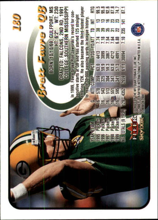 Brett Favre cards (1991-2001) Packers - You Choose - Picture 308 of 372