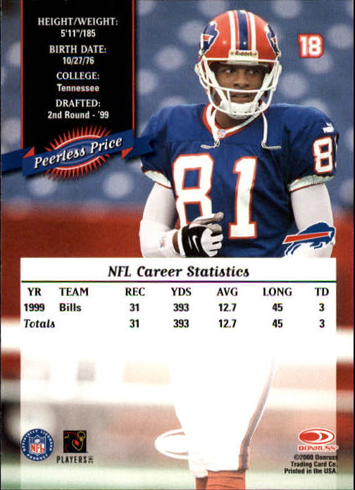 2000 Donruss Football Card Pick (Base)