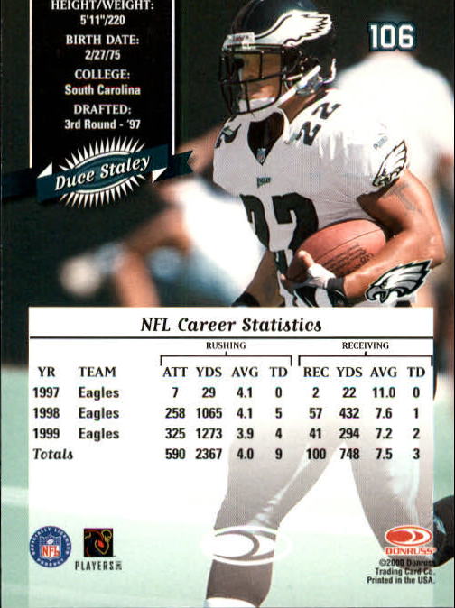 2000 Donruss Football Card Pick (Base)