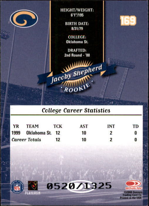 2000 Donruss Football Card Pick (Base)